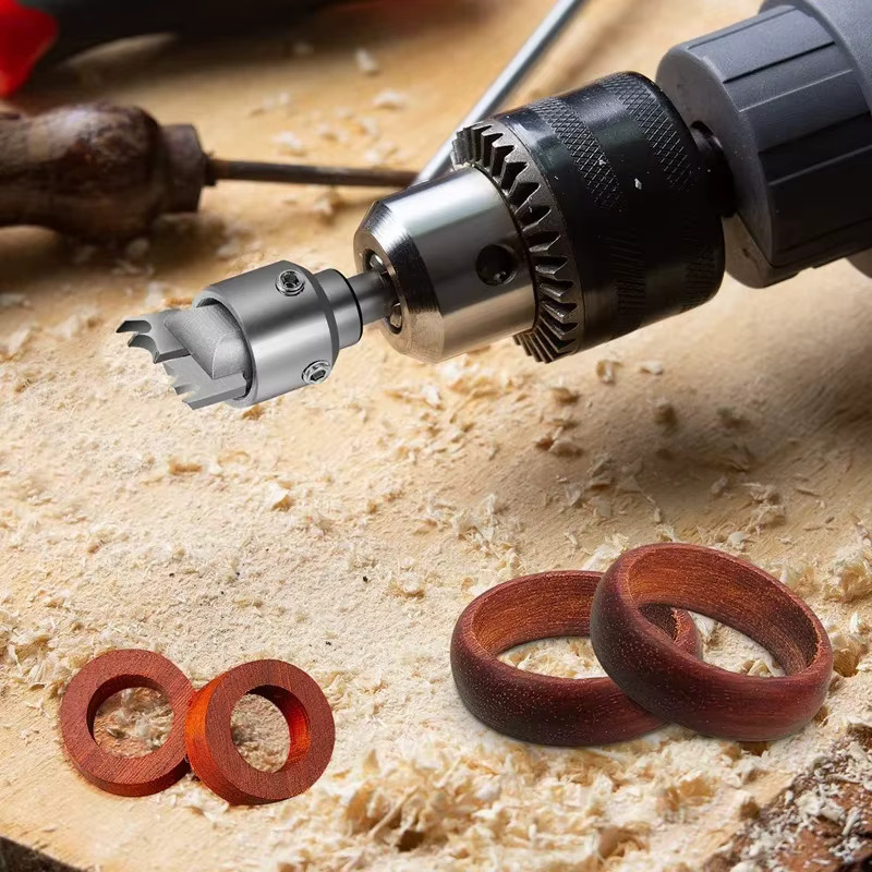 16-teiliges Holzring-Bohrer-Set zur Herstellung von personalisierten Holzringen und Schmuck aus Holz und Metall - Bild 4