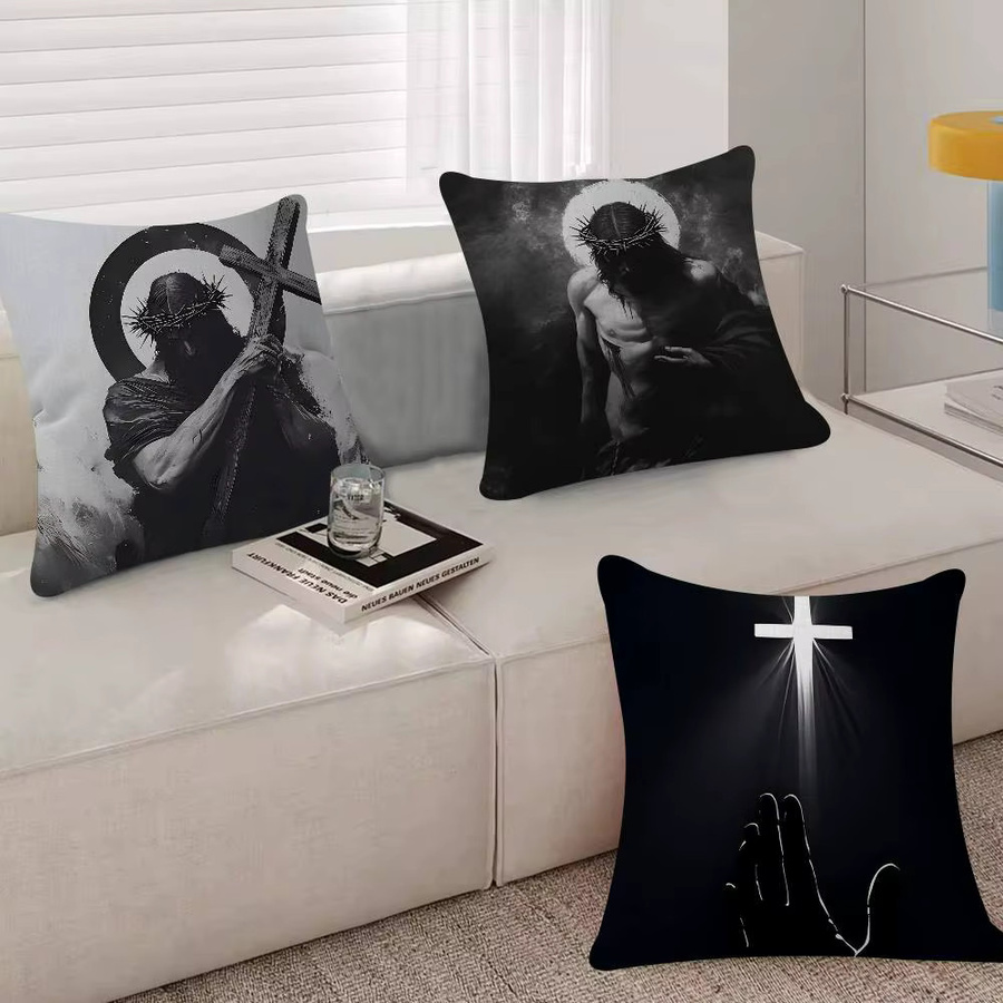 Beast Kingdom Kissenbezug Son Of God Jesus Cross Holy Light, Schwarz, B/T/H: 30 x 30 x 30 cm - Bild 2