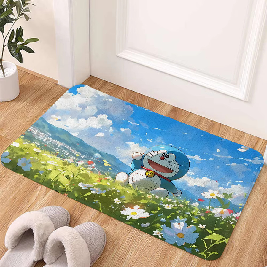 D-Doras-emon Bodenmatte mit Kinder-Motiv für Wohnzimmer und Kinderzimmer, weicher und flauschiger Spielteppich, Mehrfarbig, B/T: 60 x 40 cm - Bild 2