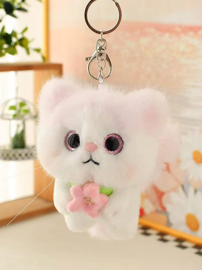 BEAST KINGDOM Healing Angel Katze Rucksack Anhänger, Plüsch Spielzeug, Rosa / Pink - Bild 1