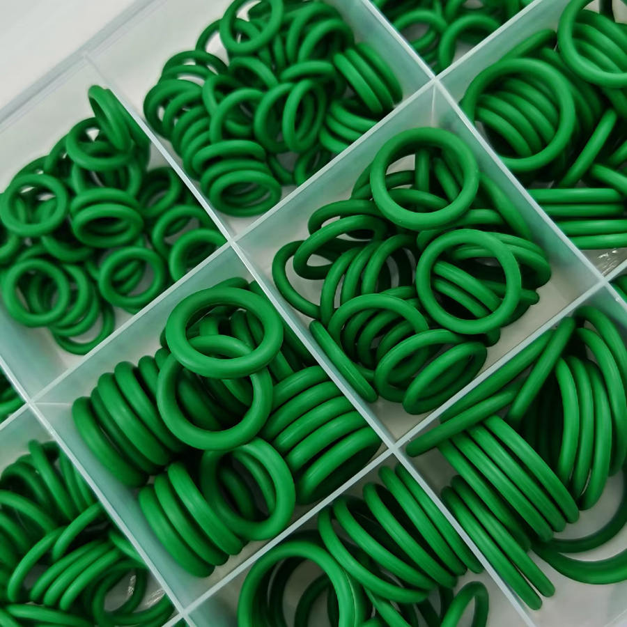 Tnbotry Gummi-O-Ring-Dichtungen Sortiment für Klimaanlagen in Schwarz (225 Stück) und Grün (270 Stück) aus Kunststoff - Bild 5