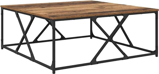 vidaXL Couchtisch im industriellen Chic aus Holzwerkstoff und Stahl in Eiche Brown, B/T/H: 100 x 100 x 40 cm - Bild 1