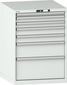 Lista Schubladenschrank 36x36E mit Key Lock, Grau/Weiß, B/T/H: 71,7 x 72,5 x 100,0 cm - Bild 1