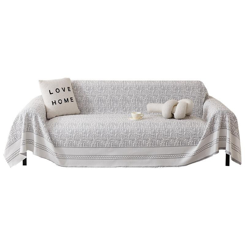 Yiran Furniture Sommer Eis Seide Sofa Handtuch in Grau, Staubdicht und Schmutzabweisend, B/B: 180 x 130 cm - Bild 2
