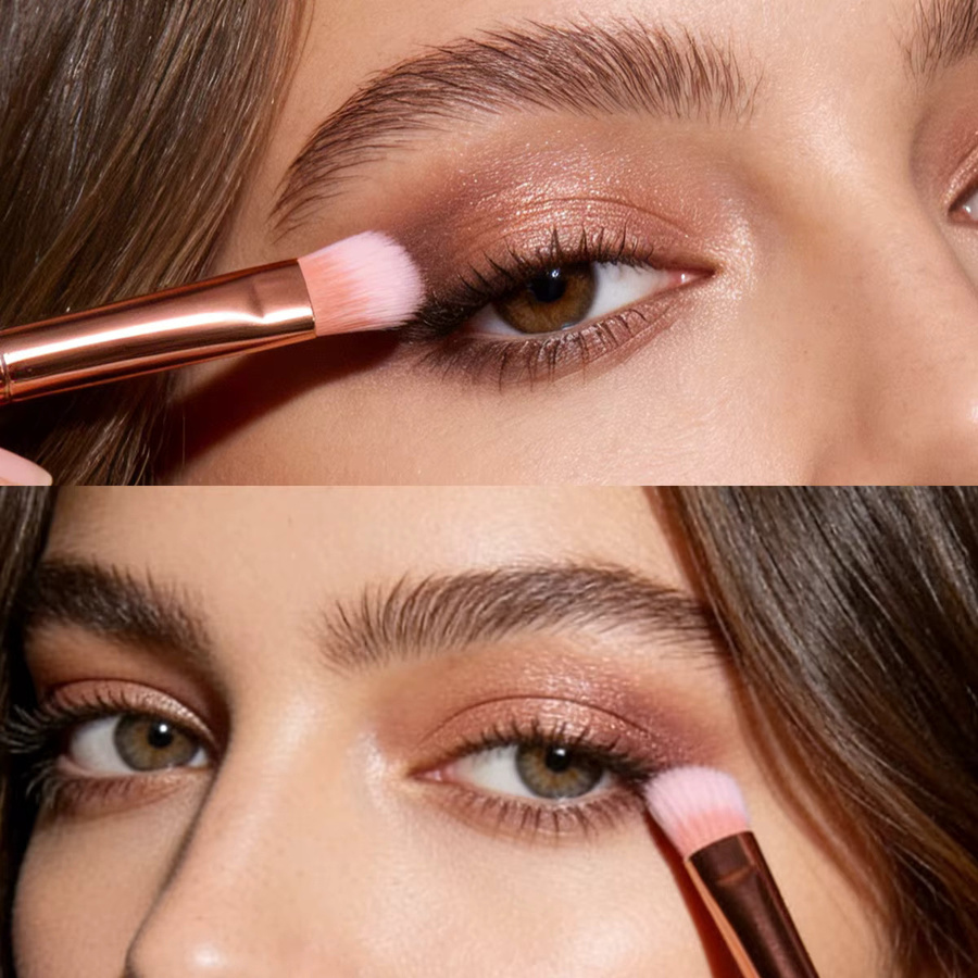 KOSSHOW Lidschattenpinsel, 3 Stück, roségold, für Augen-Make-up - Bild 3