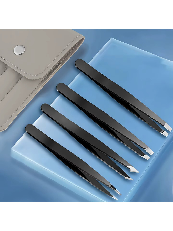 Ouriner Pinzetten-Set, 4-teilig, Damen, Edelstahl, Gesicht und Körper - Bild 6