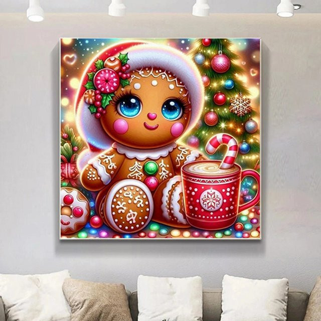 Potdemiel Tasse Diamant Stickerei Mosaik Puppe Bild, DIY 5D Diamant Malerei - Bild 1