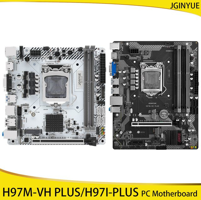 JGINYUE H97M-VH PLUS / H97I-PLUS Motherboard mit DDR3, M.2 NVMe Unterstützung für Home, Gaming und Büro - Bild 1