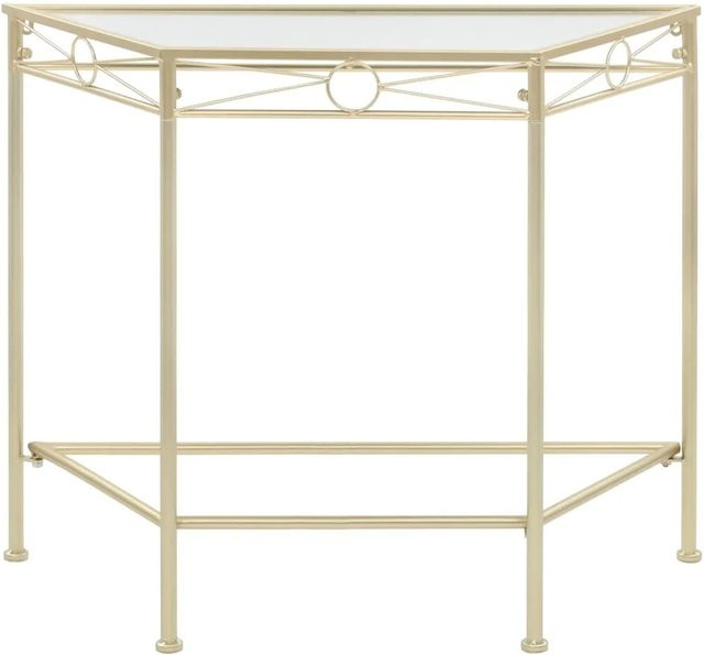 vidaXL Beistelltisch im Vintage-Stil aus Metall in Gold, B/T/H: 87 x 34 x 73 cm - Bild 1