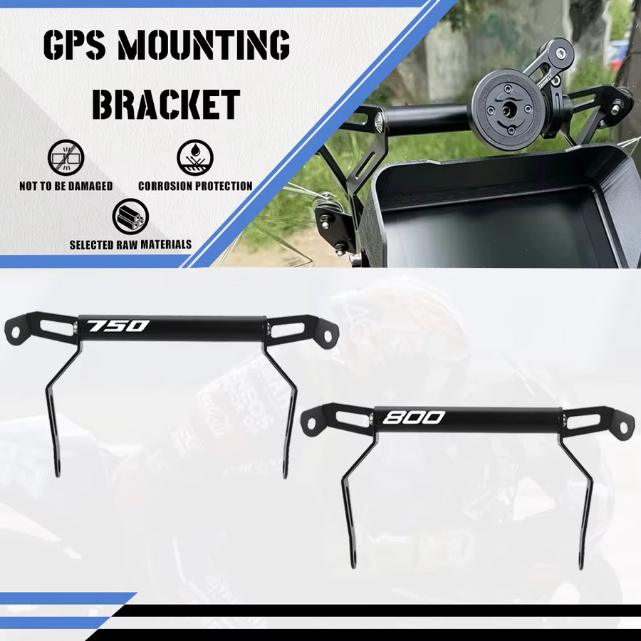 Motorrad-Handyhalterung und GPS-Navigationshalterung für QJMOTOR QJ SRT 900 800 SX 750 SRT 600 SRT 800X 900X 900SX in Schwarz - Bild 1