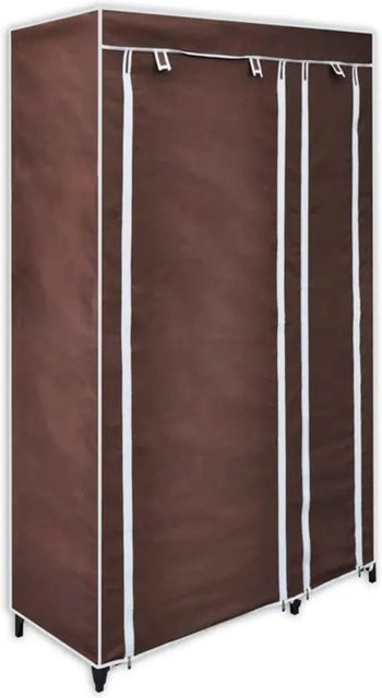 vidaXL Stoffschrank Braun mit Rolladen aus Polypropylen und Stahlrohren, B/T/H: 110 x 45 x 175 cm - Bild 1