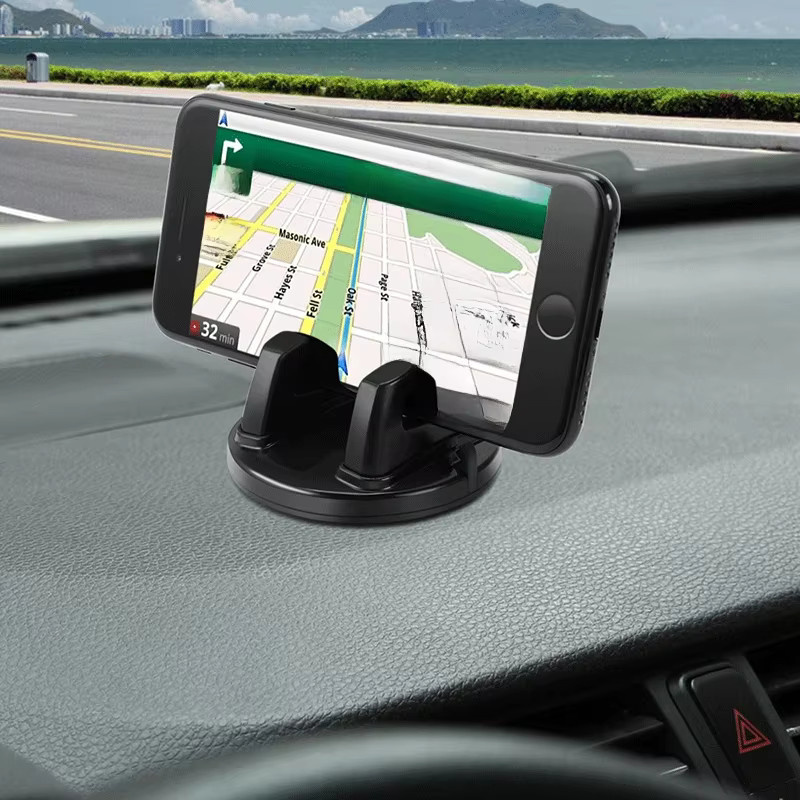 Universelle 360-Grad Autotelefonhalterung für Armaturenbrett mit Drehfunktion und Anti-Rutsch-Halterung für GPS-Navigation in Rot - Bild 3