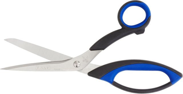 Profi-Schere Finny Alpha aus gehärtetem Stahl in Blau/Mehrfarbig, Länge: 22 cm - Bild 1