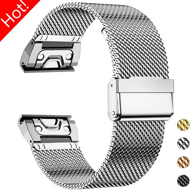 CAOWTAN Uhrenarmband Edelstahl, Silber, Unisex, 26 mm, 22 mm - Bild 1
