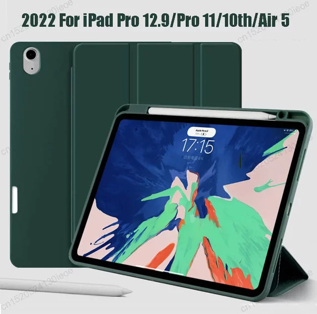 Greliana Schutzhülle mit Bleistifthalter und Magnetfunktion für iPad Pro und iPad Air in Grün - Bild 1
