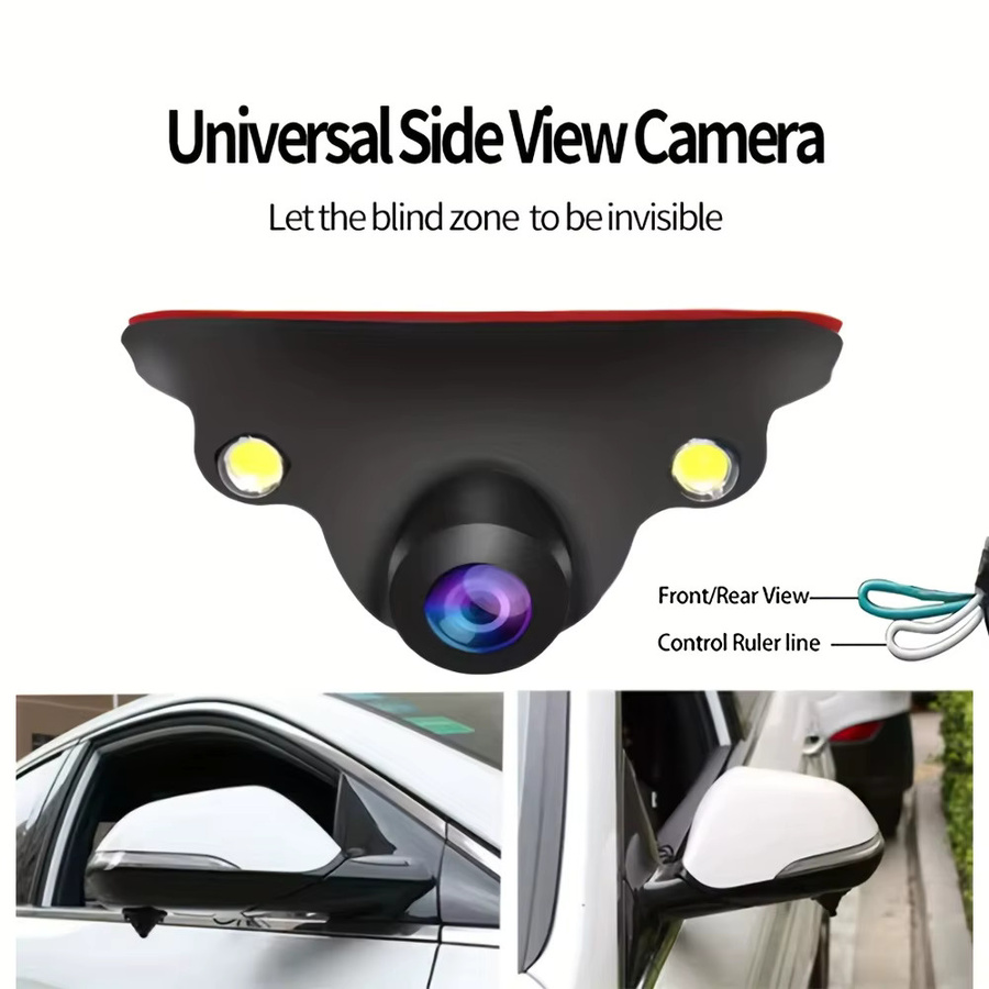 QueenDer 360 Grad rotierende Auto-Multifunktionskamera in Schwarz mit Nachtsicht, 2 LEDs, CCD und Weitwinkelobjektiv für CVBS-Displays - Bild 4