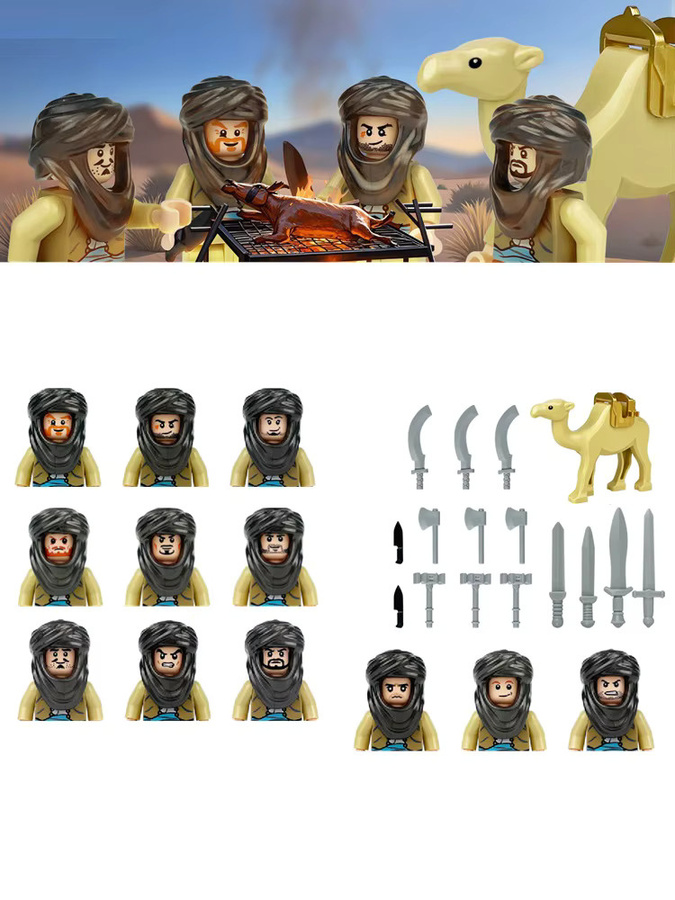 Keeppley Naher Osten Wüste Saudi-Arabien Männer Bausteine mit Kamel, Mini-Actionfiguren - Bild 2
