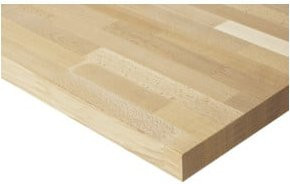 Rau Arbeitsplatte aus Buche Massivholz, Farbe Beige, B/T/H: 250 x 90 x 5 cm - Bild 1
