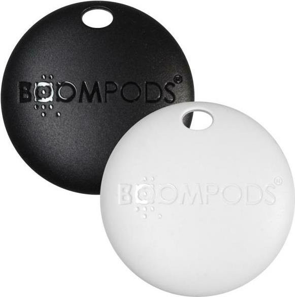 Boompods BOOMTAG Bluetooth Finder in Schwarz und Weiß mit IPX5 Wasserschutz aus recycelbarem Kunststoff - Bild 1