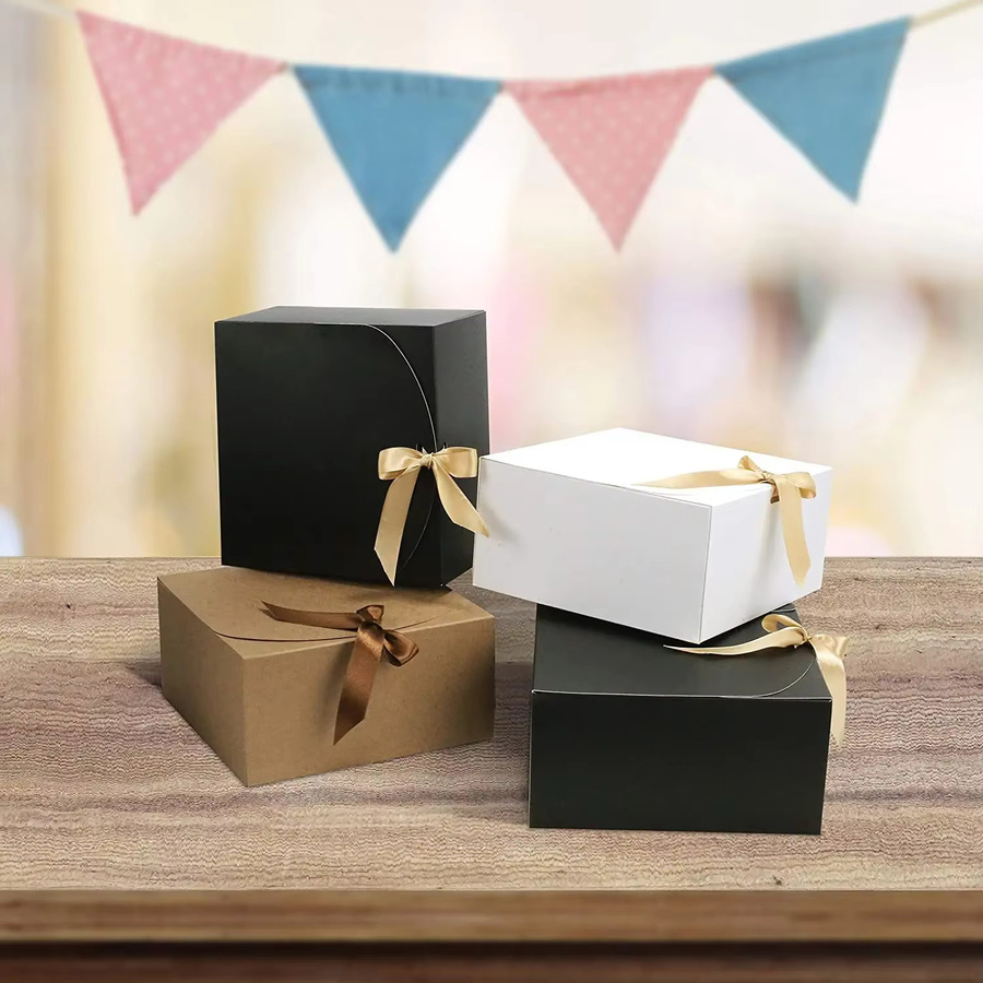 10er-Pack Weihnachtsgeschenkboxen aus Papier mit Band zur Geschenkverpackung - Bild 3