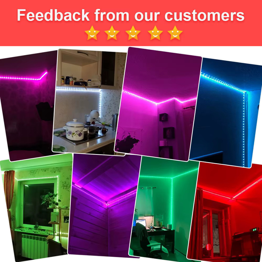 RGB LED-Lichtleiste mit Musiksynchronisierung und App-Steuerung, 12 V, Multicolour, 18 LEDs/m - Bild 2