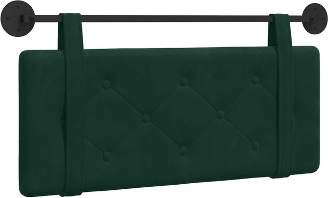 vidaXL Wandmontiertes Polsterpaneel aus Samt in Dunkelgrün B/H/T: 110 x 55 x 5 cm - Bild 1
