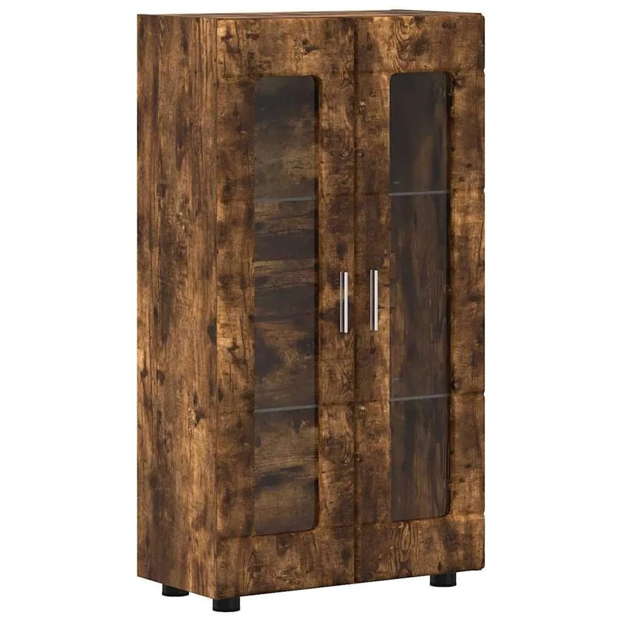 vidaXL Sideboard FLORIN mit Regal in Geräucherte Eiche, modern, B/T/H: 55,5 x 29 x 103 cm - Bild 2