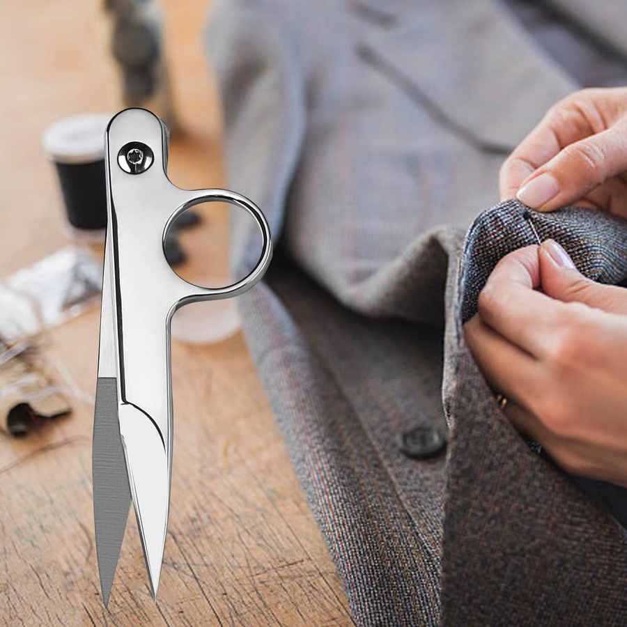 Kesoto Mini-Fadenschere in Silber aus Metall für Stickerei und Haushalt - Bild 3
