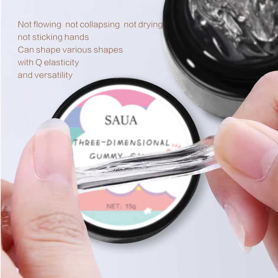 SAUA Nagelklebegel, 15g, Festes Verlängerungs- und Skulpturgel - Bild 3