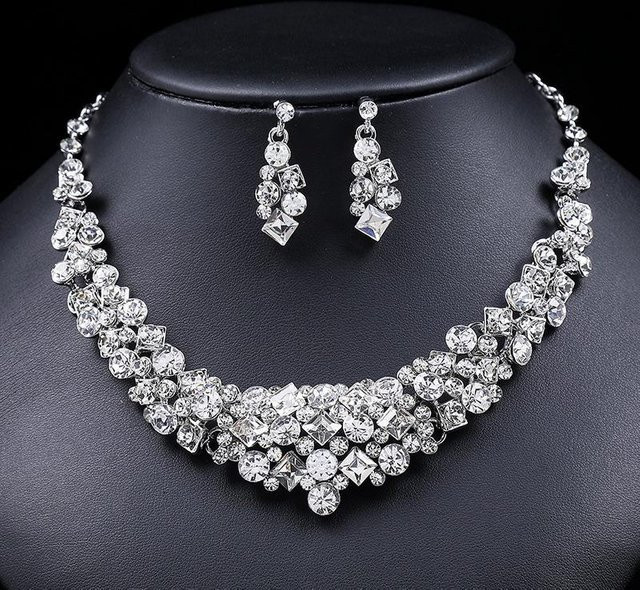 Lucky Star Jewelry Schmuck-Set, Messing, Zirkonia, Silber, Damen, 41cm - Bild 1