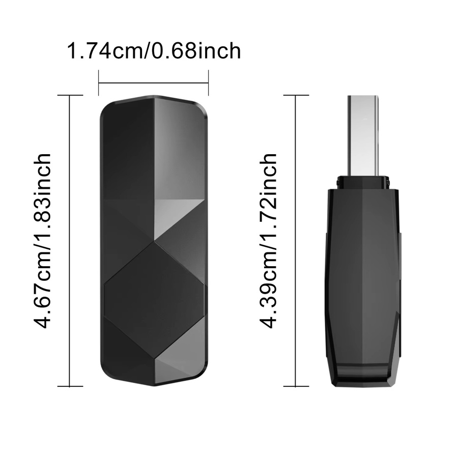 Trolinktek WiFi5 Mini-Netzwerkkarte RTL8821CU Dualband 2,4 GHz und 5,8 GHz 600 Mbps Schwarz - Bild 6
