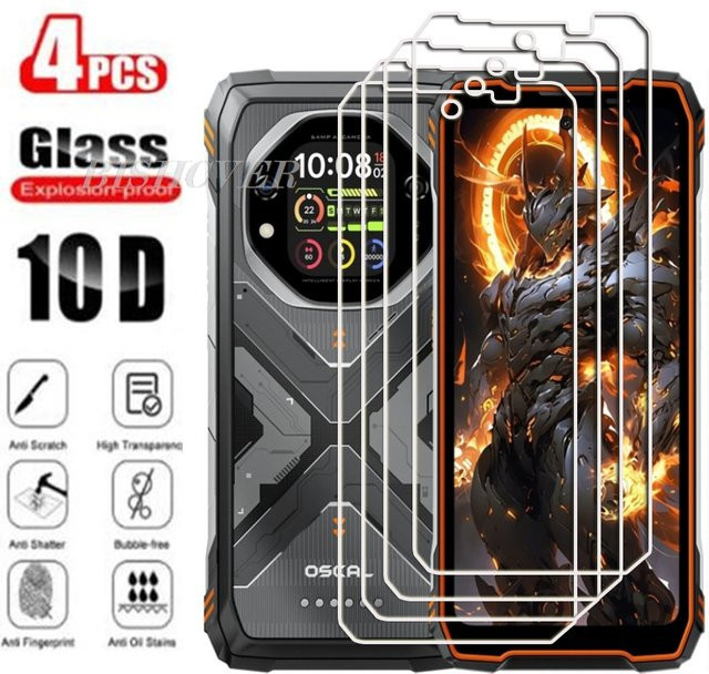 4er-Pack Gehärtetes Glas für Blackview Oscal Tank 1, 6,78 Zoll, Transparent - Bild 1