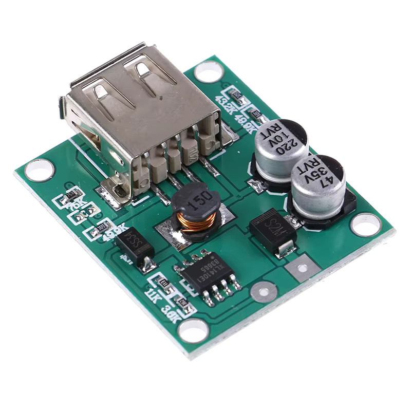 Solar Panel Spannungsregler Modul mit USB-A Ausgang für Smartphone-Ladevorgänge, 5V 2A, Eingang 6V bis 20V, Grün - Bild 3