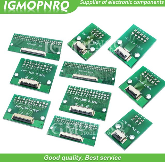 FPC FFC Kabel Transfer Umwandlungsboard für DIY PCB mit 0,5 mm Pitch in Grün - Bild 1