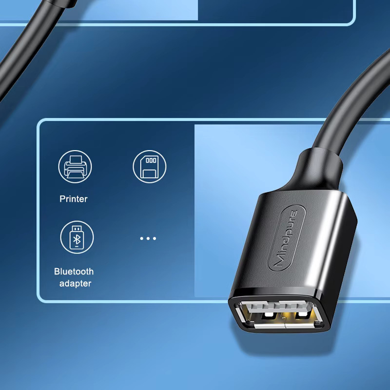 DAOGU USB 2.0 Verlängerungskabel Datenkabel Stecker auf Buchse Schwarz - Bild 3