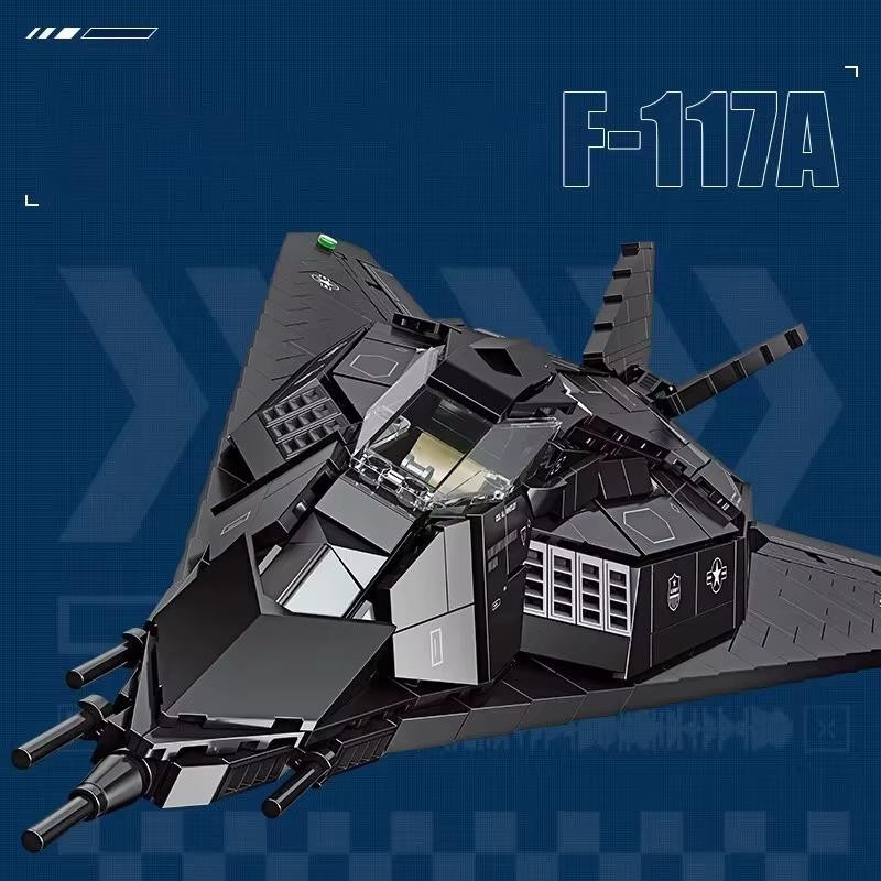 Linyi toy F-117A Nighthawk Jäger Jet Konstruktion 1375 Teile - Bild 3