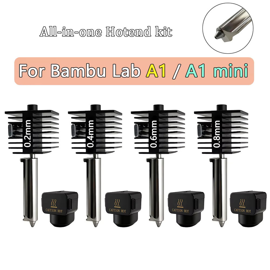 Bambu Lab A1 Mini All-in-One Hotend Kit mit gehärteter Stahldüse für 0,2 mm, 0,4 mm, 0,6 mm und 0,8 mm Zubehör für deinen Bambu Lab A1 3D-Drucker - Bild 6