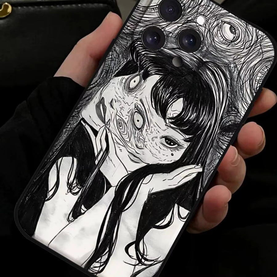 Trendige Junji Ito Horror Handyhülle für iPhone 17 16 15 14 13 12 11 Pro Max und weitere Modelle, Mehrfarbig - Bild 3