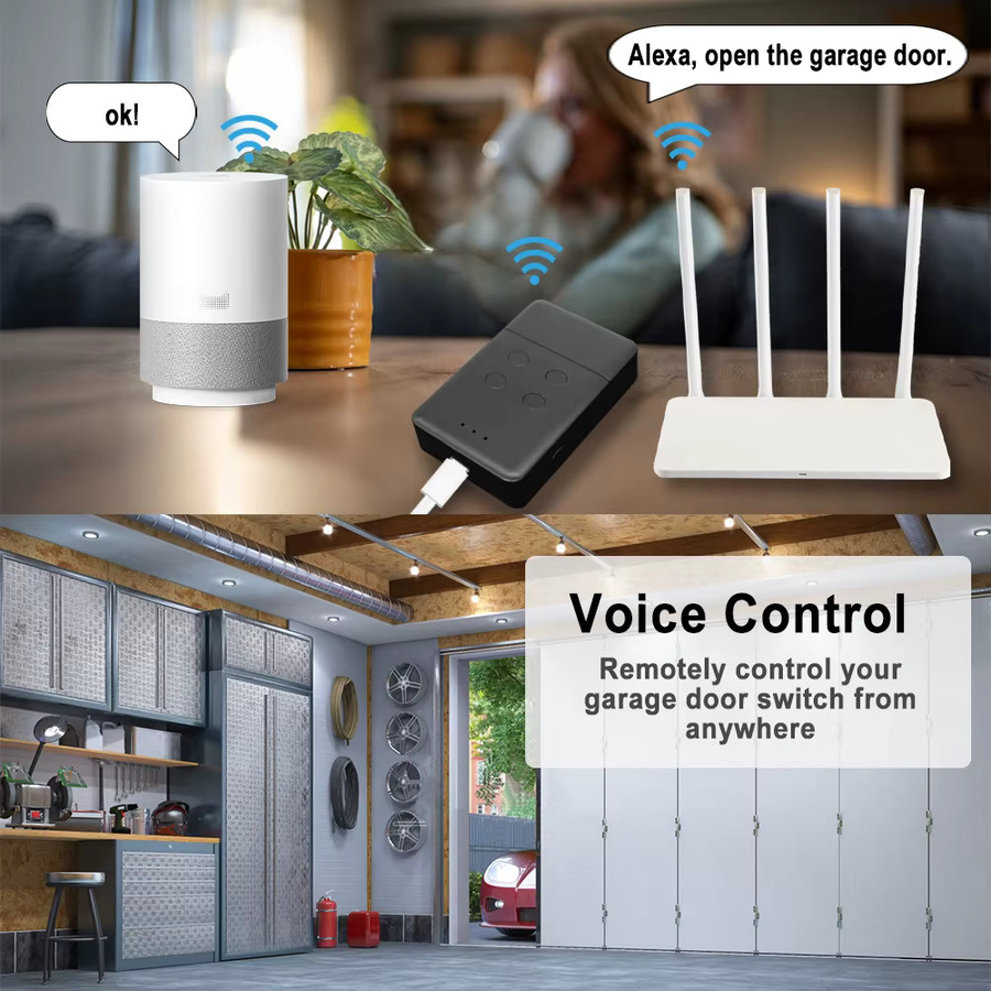 SOMMER Smart Gate Control SOMMER 868 Wireless Bridge WiFi Fernbedienung mit 868 MHz Handsender Dual-Control-Modus in Schwarz für Tuya Smart Life App und Alexa - Bild 4