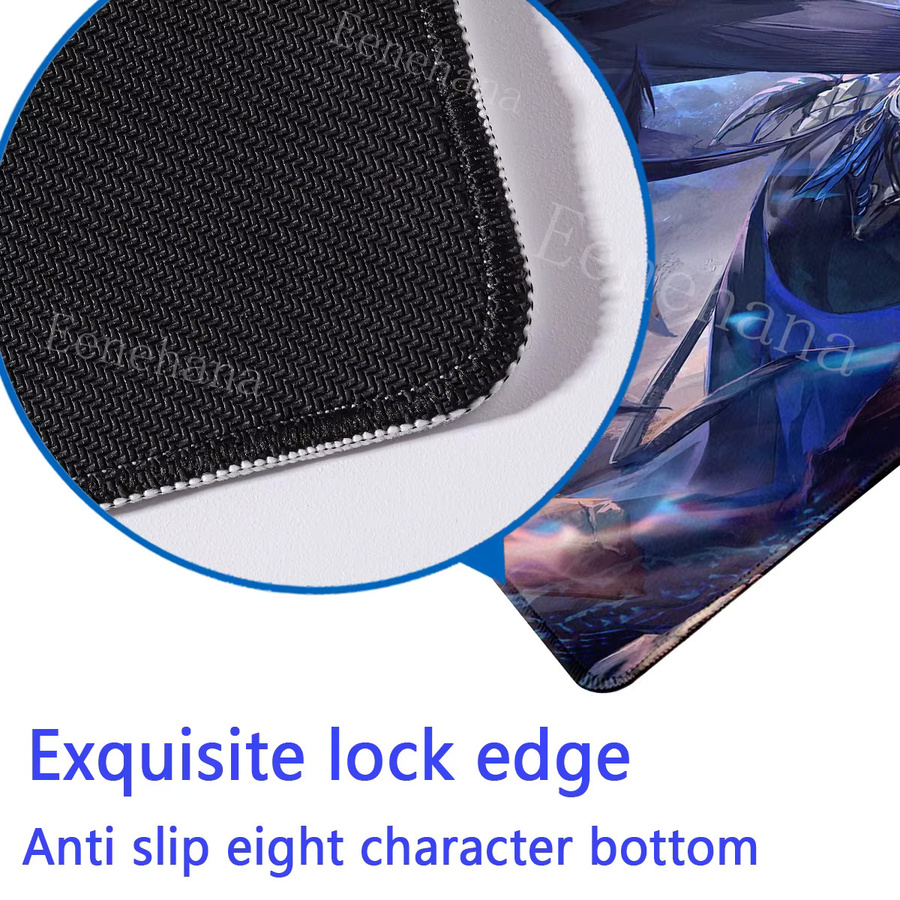 Eenehana Wuthering Waves Galbrena Cool Girl Mauspad XXL Multicolor rutschfeste Schreibtischunterlage für Gaming und PC - Bild 4