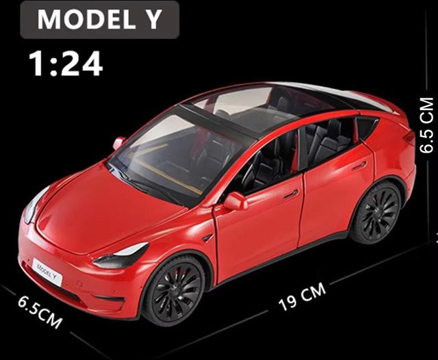Linyi toy car Modell Y, Spielzeugmodell, Maßstab 1:24, mit Licht und Ton, ab 14 Jahren - Bild 1