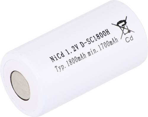 Mexcel SC1800H Spezial-Akku Sub-C NiCd Flat-Top 1.2V 1800 mAh hochtemperaturfähig - Bild 1