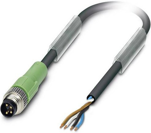 Phoenix Contact 1681790 Sensor-Aktor-Steckverbinder M8 Stecker gerade, 4 Polzahl, schwarz-grau, 3,00 m Länge - Bild 1