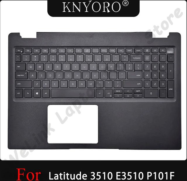 Dell Ersatz-Laptop-Tastatur mit Palmrest Upper Cover Case für Latitude 3510 E3510 P101F in Schwarz - Bild 1