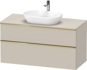 Duravit Waschtischunterschrank D-Neo in Beige Matt, Wandhängend, B: 120 cm, T: 55 cm, H: 66,4 cm - Bild 1