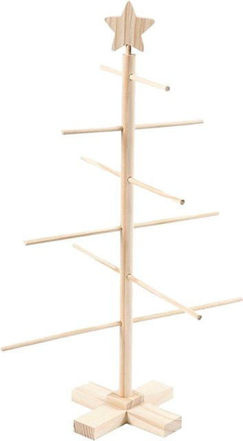 Weihnachtsständer aus Kiefernholz von Creativ Company in Beige, Tischdeko B/T/H: 40 x 60 x 10 cm - Bild 1
