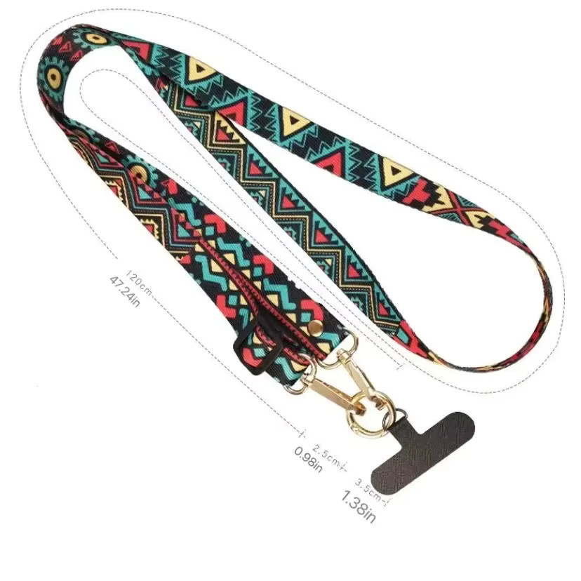 WSSHE Smartphone Lanyard und Handgelenk-Handschlaufe als Handy-Schulterkette und Schlüsselband für dein iPhone in Blau oder Mehrfarbig (Unisex) - Bild 3