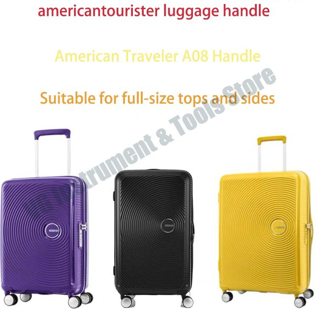 American Tourister Ersatz-Gepäckgriff und Zugstangenbox-Zubehör AO8 in Lila und Gelb - Bild 1