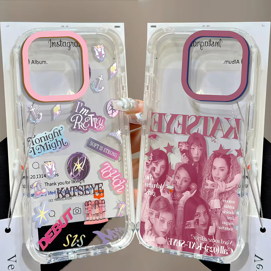 Transparente K-Pop Handyhülle für Xiaomi Redmi Note Serie und K-Serie 4G/5G - Bild 1