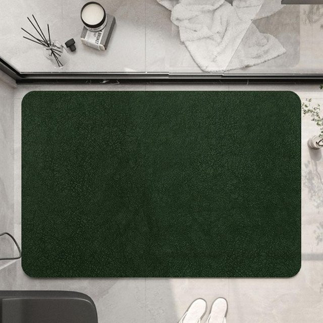 Yiran Furniture Badezimmer Matte aus Kieselgur, rutschfest und schnelltrocknend, grün, B/T: 40 x 30 cm - Bild 1